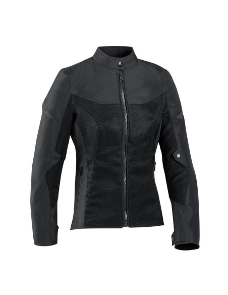 Geaca (jacheta) motociclete femei Racing/Roadster Ixon vara model Fresh LS culoare: negru