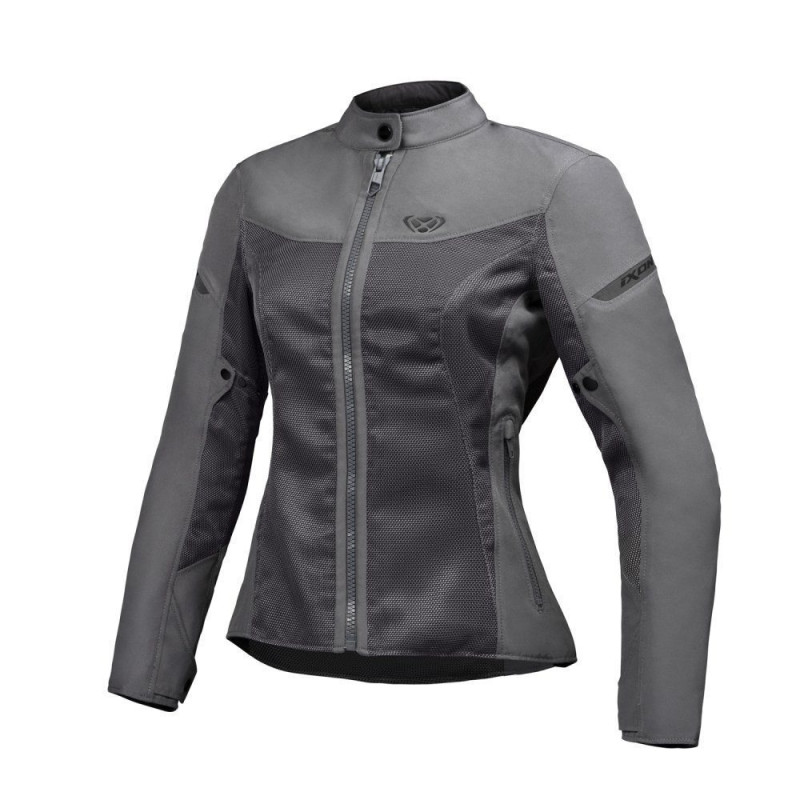 Geaca (jacheta) motociclete femei Racing/Roadster Ixon vara model Fresh LS culoare: gri