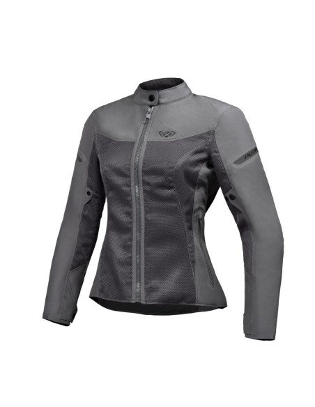 Geaca (jacheta) motociclete femei Racing/Roadster Ixon vara model Fresh LS culoare: gri