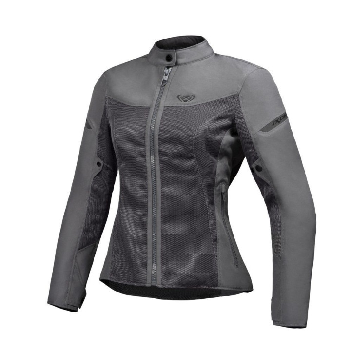 Geaca (jacheta) motociclete femei Racing/Roadster Ixon vara model Fresh LS culoare: gri
