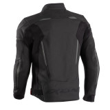 Geaca (jacheta) motociclete barbati piele Racing/Roadster Ixon vara model Ceros culoare: negru