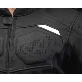 Geaca (jacheta) motociclete barbati piele Racing/Roadster Ixon vara model Ceros culoare: negru