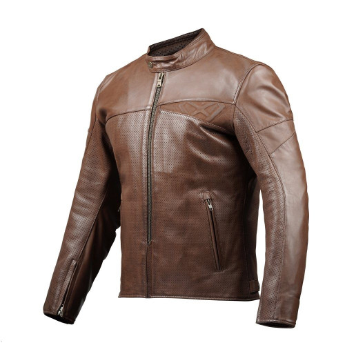 Geaca (jacheta) motociclete barbati piele Urban/Heritage Ixon vara model Cranky Air MS culoare: maro