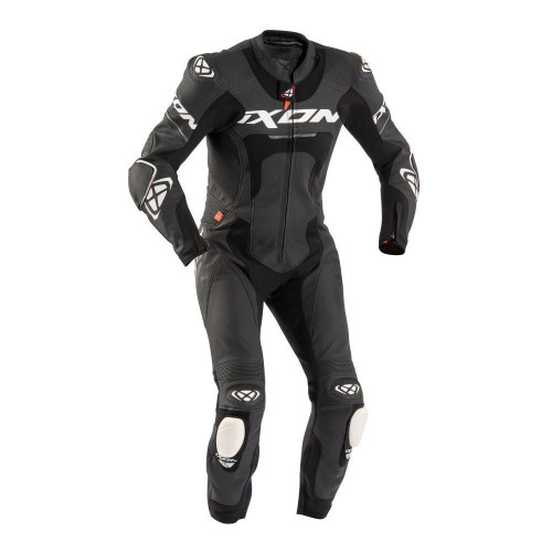 Costum (combinezon) motociclete barbati piele Ixon vara model Jackal MS culoare: negru