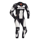 Costum (combinezon) motociclete barbati piele Ixon vara model Jackal MS culoare: negru/alb