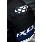 Costum (combinezon) motociclete barbati piele Ixon vara model Jackal MS culoare: negru/alb