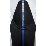 Costum (combinezon) motociclete barbati piele Ixon vara model Jackal MS culoare: negru/alb