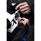 Costum (combinezon) motociclete barbati piele Ixon vara model Jackal MS culoare: negru/alb