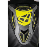 Costum (combinezon) motociclete barbati piele Ixon vara model Vendetta Evo MS culoare: negru/antracit/galben
