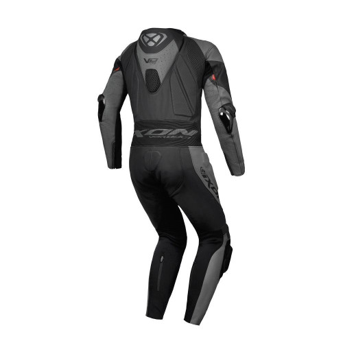 Costum (combinezon) motociclete barbati piele Ixon vara model Vortex 3 MS culoare: negru 2
