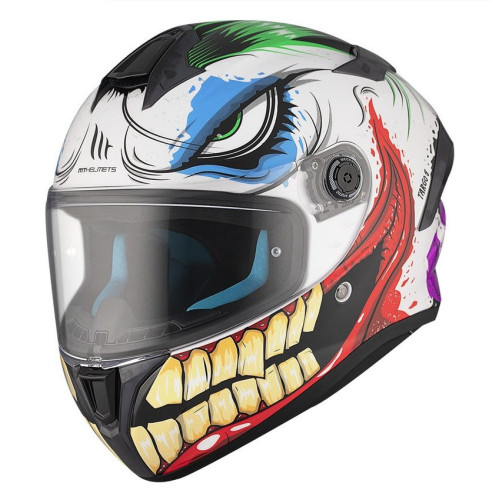 Casca integrala MT Targo S Joke A5 alb lucios - omologare noua ECE 22.06 - tip viziera: MT-V-14B 2