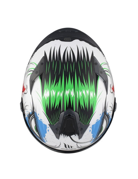 Casca integrala MT Targo S Joke A5 alb lucios - omologare noua ECE 22.06 - tip viziera: MT-V-14B