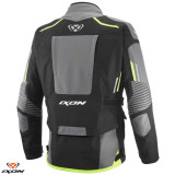 Geaca (jacheta) motociclete barbati Touring/Adventure Ixon All season model Midgard MS culoare: negru/gri/galben