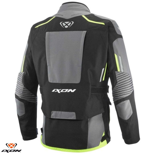 Geaca (jacheta) motociclete barbati Touring/Adventure Ixon All season model Midgard MS culoare: negru/gri/galben 2