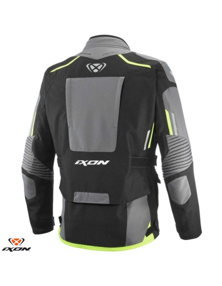 Geaca (jacheta) motociclete barbati Touring/Adventure Ixon All season model Midgard MS culoare: negru/gri/galben