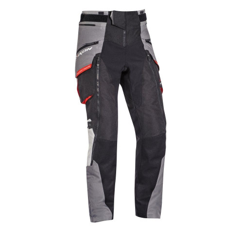 Pantaloni motociclete barbati Touring/Adventure Ixon All season model Ragnar MS culoare: negru/gri/rosu