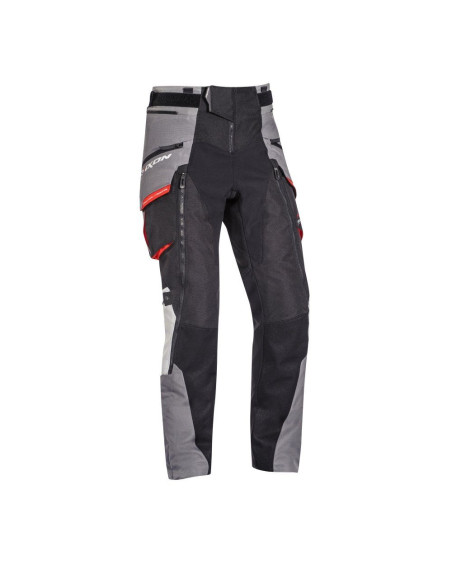 Pantaloni motociclete barbati Touring/Adventure Ixon All season model Ragnar MS culoare: negru/gri/rosu