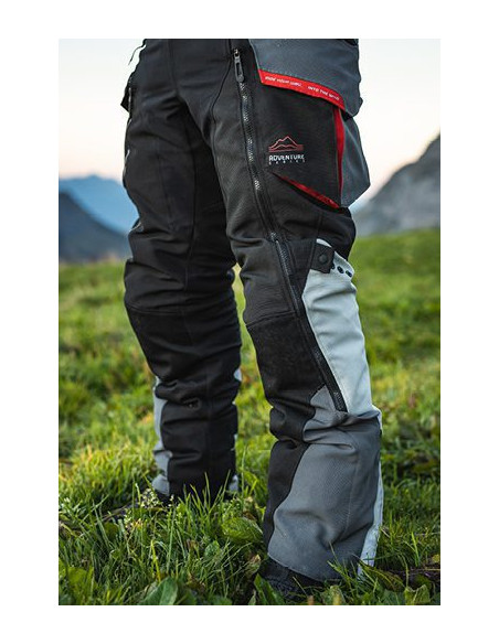Pantaloni motociclete barbati Touring/Adventure Ixon All season model Ragnar MS culoare: negru/gri/rosu