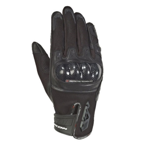Manusi barbati Roadster vara piele/textil Ixon model RS Rise Air MS culoare: negru - degete tactile