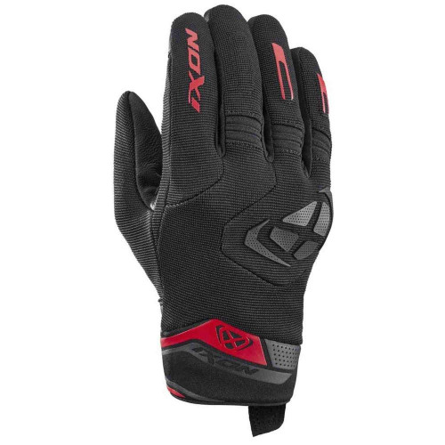 Manusi barbati Roadster vara textil/piele Ixon model MIG 2 MS culoare: negru/rosu - degete tactile