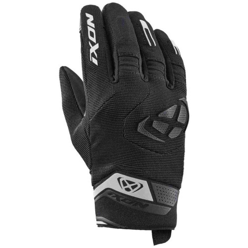 Manusi femei Roadster vara textil/piele Ixon model MIG 2 LS culoare: negru/alb - degete tactile