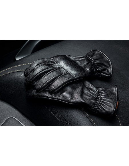 Manusi barbati Urban/heritage vara piele Ixon model RS Nizo MS culoare: negru - degete tactile