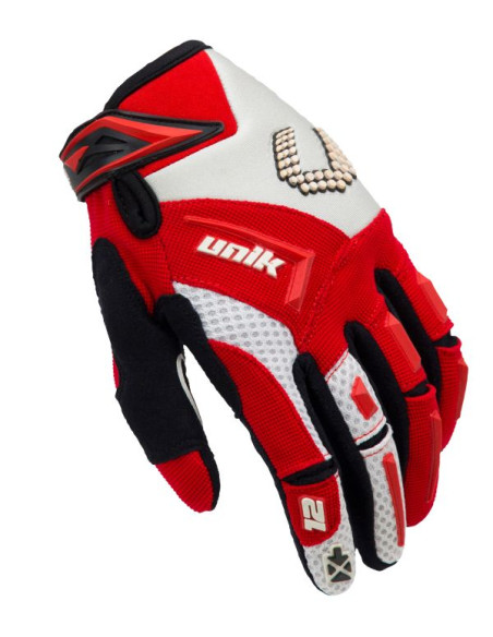Manusi motociclete cross-enduro unisex Unik Racing model X-12 culoare: rosu