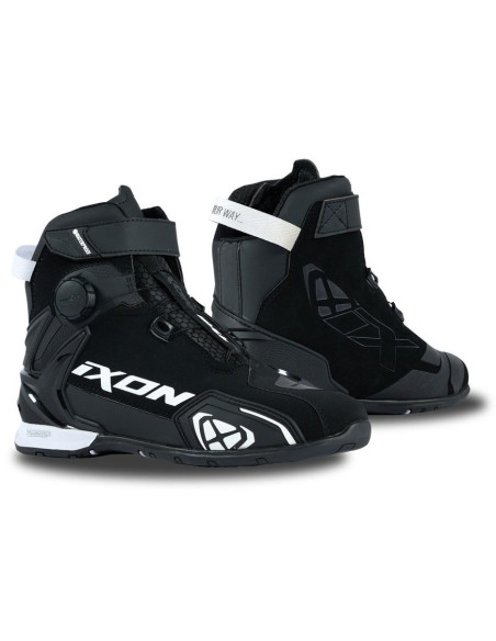 Ghete moto Roadster barbati All Season Ixon model Bull 2 WP MS culoare: negru/alb (100% waterproof)