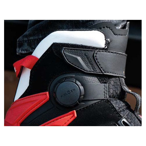 Ghete moto Roadster barbati All Season Ixon model Bull 2 WP MS culoare: negru/alb/rosu (100% waterproof) 2
