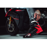 Ghete moto Roadster barbati All Season Ixon model Bull 2 WP MS culoare: negru/alb/rosu (100% waterproof)