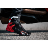 Ghete moto Roadster barbati All Season Ixon model Bull 2 WP MS culoare: negru/alb/rosu (100% waterproof)