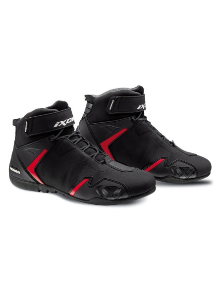 Ghete moto Roadster barbati All Season Ixon model Gambler WP MS culoare: negru/rosu (100% waterproof)