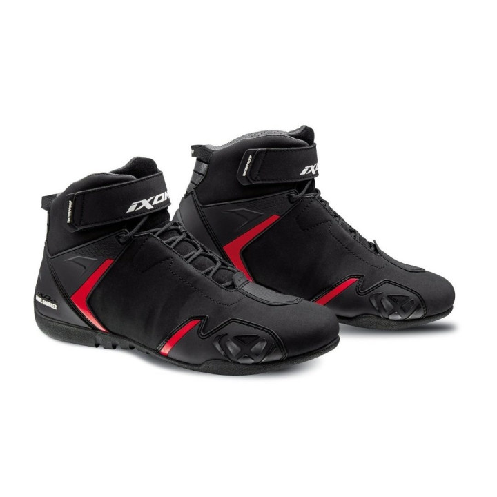 Ghete moto Roadster barbati All Season Ixon model Gambler MS culoare: negru/alb/rosu