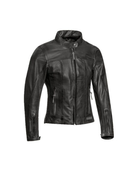 Geaca (jacheta) motociclete femei piele Urban/Heritage Ixon vara model Crank Air LS culoare: negru