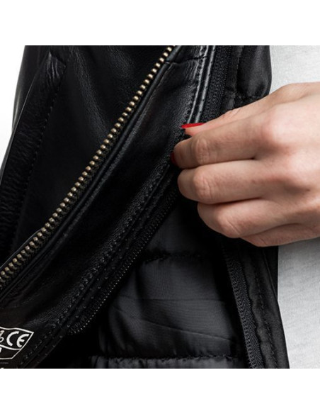 Geaca (jacheta) motociclete femei piele Urban/Heritage Ixon All season model Cranky LS culoare: negru