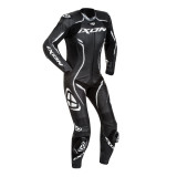 Costum (combinezon) motociclete femei piele Ixon vara model Vortex Lady LS culoare: negru/alb