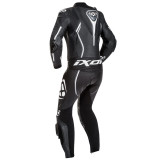 Costum (combinezon) motociclete femei piele Ixon vara model Vortex Lady LS culoare: negru/alb
