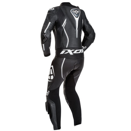 Costum (combinezon) motociclete femei piele Ixon vara model Vortex Lady LS culoare: negru/alb 2