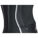 Costum (combinezon) motociclete femei piele Ixon vara model Vortex Lady LS culoare: negru/alb