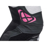 Costum (combinezon) motociclete femei piele Ixon vara model Vortex Lady LS culoare: negru/alb/fucshsia (roz)