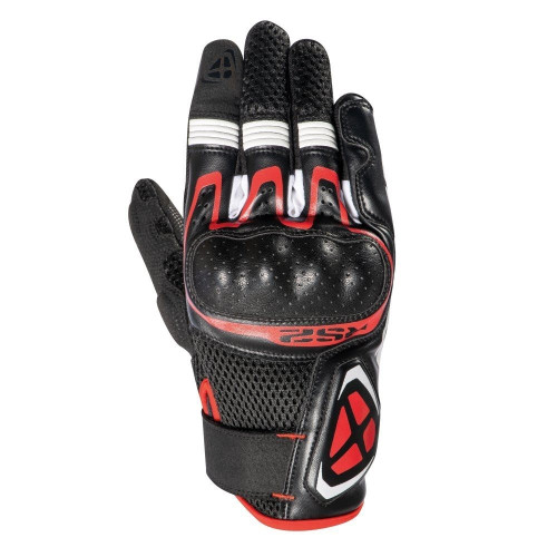 Manusi barbati Roadster vara textil/piele Ixon model RS2 MS culoare: negru/alb/rosu - degete tactile
