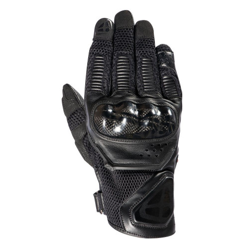 Manusi barbati Roadster vara piele/textil Ixon model RS4 AIR MS culoare: negru - degete tactile (carbon)
