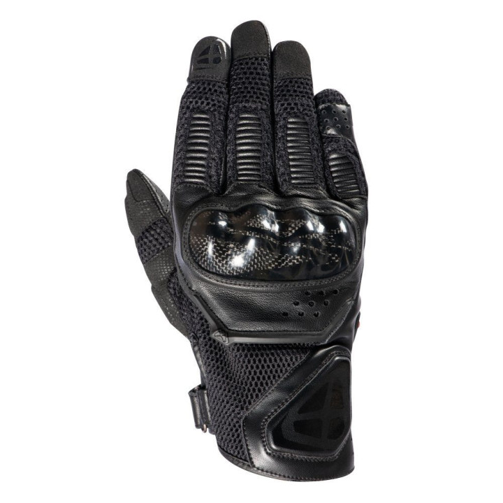 Manusi barbati Roadster vara piele/textil Ixon model RS4 AIR MS culoare: negru - degete tactile (carbon)