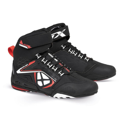 Ghete moto Roadster barbati vara Ixon model Killer MS culoare: negru/alb/rosu