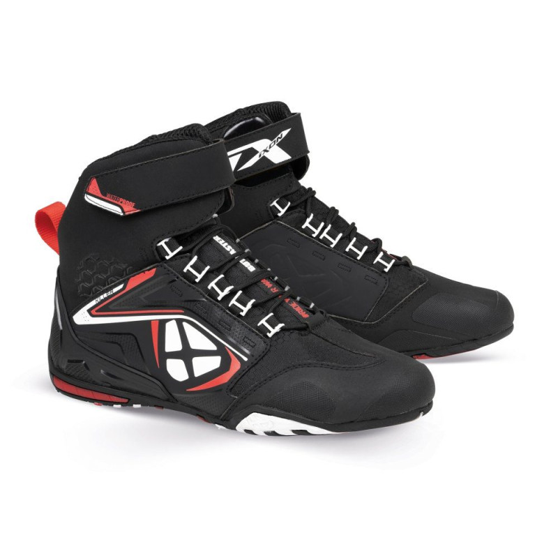 Ghete moto Roadster barbati vara Ixon model Killer MS culoare: negru/alb/rosu
