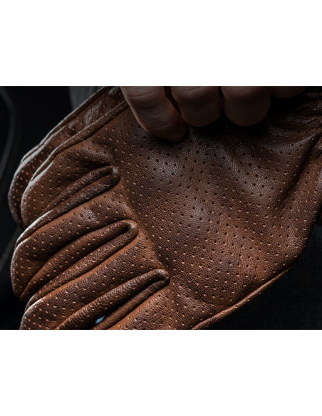 Manusi barbati Urban/heritage vara piele Ixon model RS Nizo Air MS culoare: camel (maro) - degete tactile