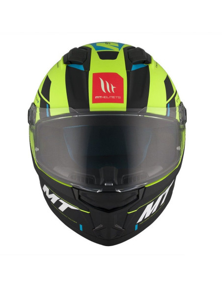 Casca integrala MT Stinger 2 Zivze C3 galben fluor mat - tip viziera: MT-V-28B - punctaj maxim SHARP Test – 5 stele