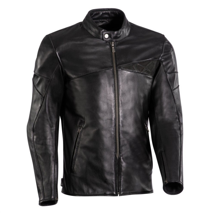 Geaca (jacheta) motociclete barbati piele Urban/Heritage Ixon All season model Cranky MS culoare: negru