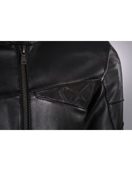 Geaca (jacheta) motociclete barbati piele Urban/Heritage Ixon All season model Cranky MS culoare: negru