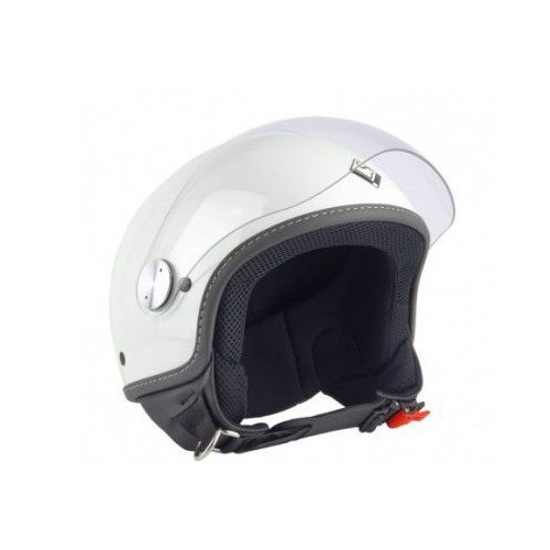Casca open face (demi-jet) Max Helmets model DJ06 LS 7.9 culoare: negru/alb lucios (0JU) - 100% MADE IN ITALY
